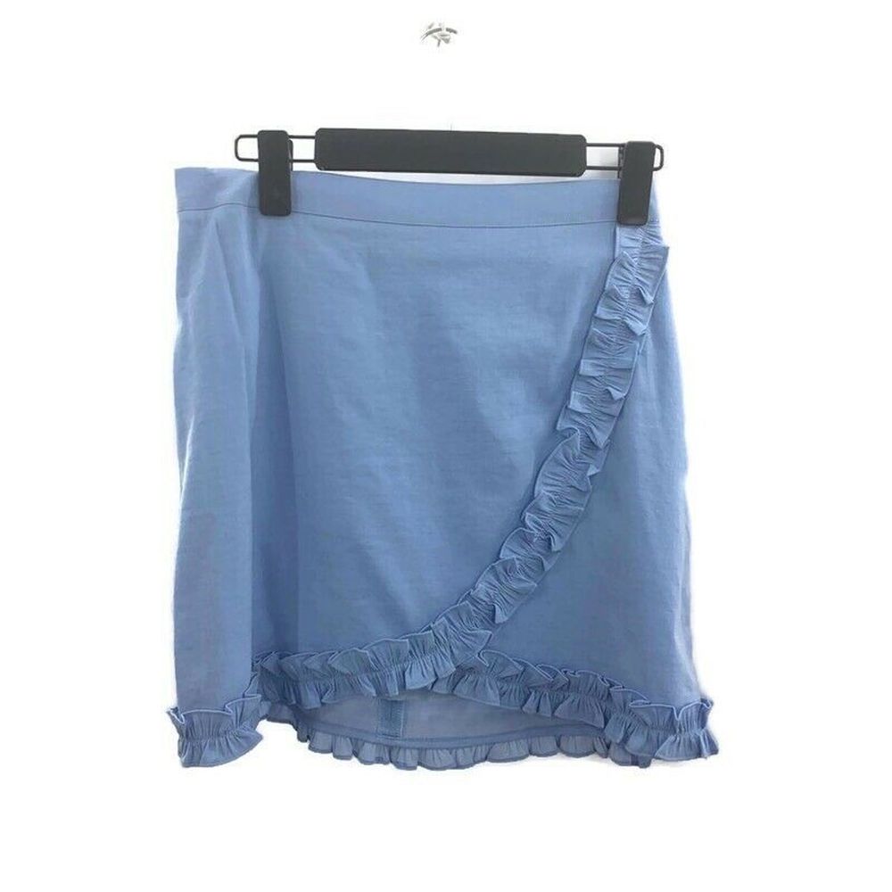Lost + Wander Women's Blue Mini Ruffle Skirt S